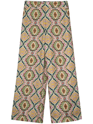 ETRO Colorful Printed Silk Pants for Women - SS24 Collection