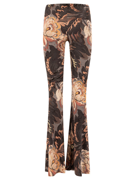 ETRO Slim Fit High Rise Printed Chenille Trousers