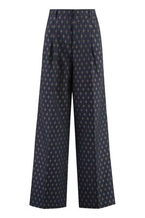 ETRO Luxurious Wool-Blend Jacquard Trousers