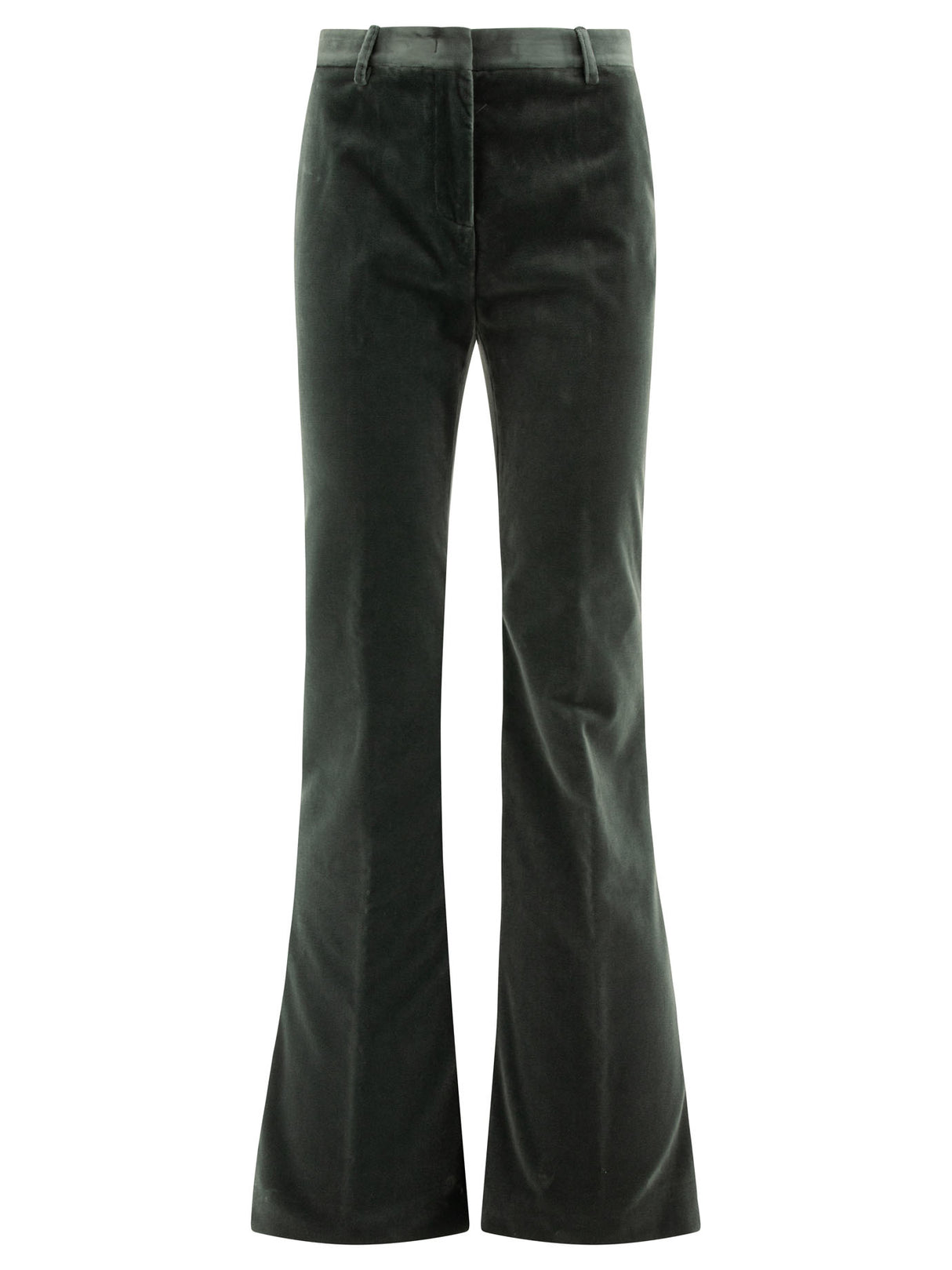 ETRO Chic Grey Velvet Slim-Fit Trousers