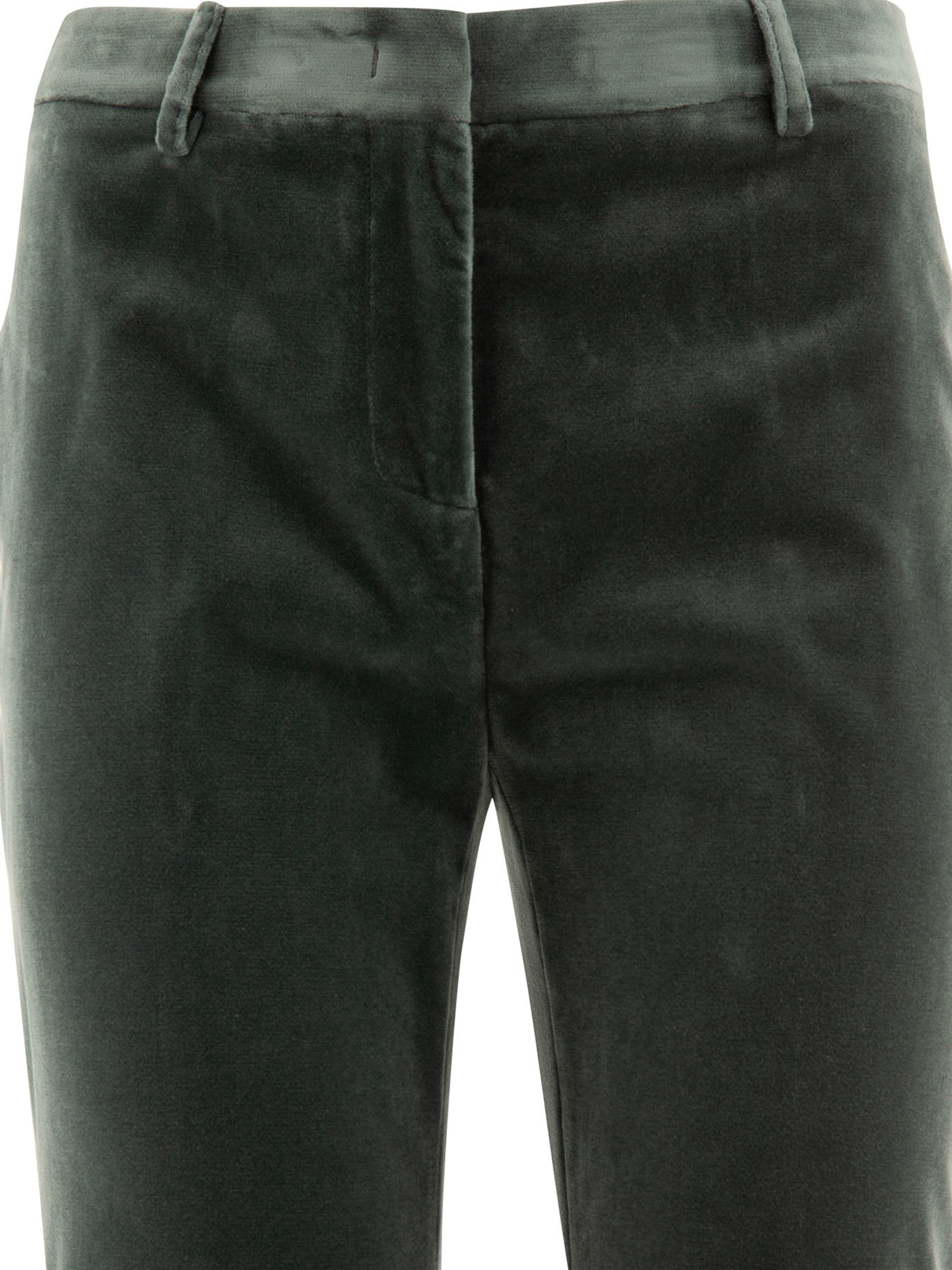 ETRO Chic Grey Velvet Slim-Fit Trousers