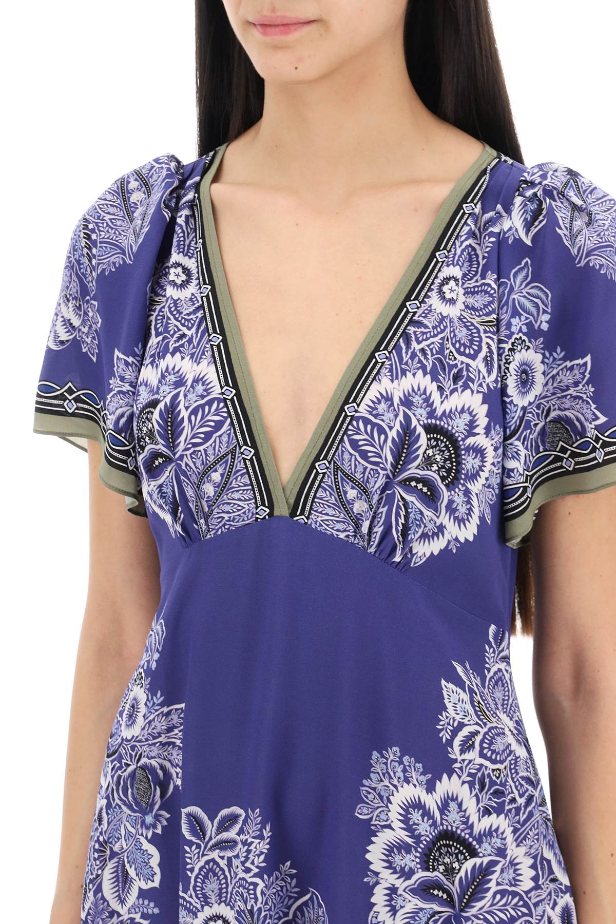 ETRO Vintage-Inspired Floral Maxi Dress in Luxurious Silk Crepe