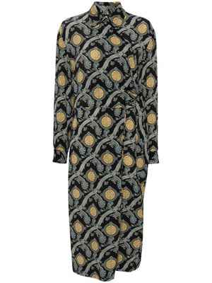 ETRO Amebas Printed Black Midi Dress