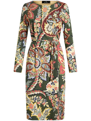 ETRO Abstract Pattern Belted Midi Dress for Women