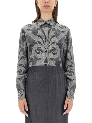 ETRO Printed Silk Shirt - Regular Fit, Size 40 IT