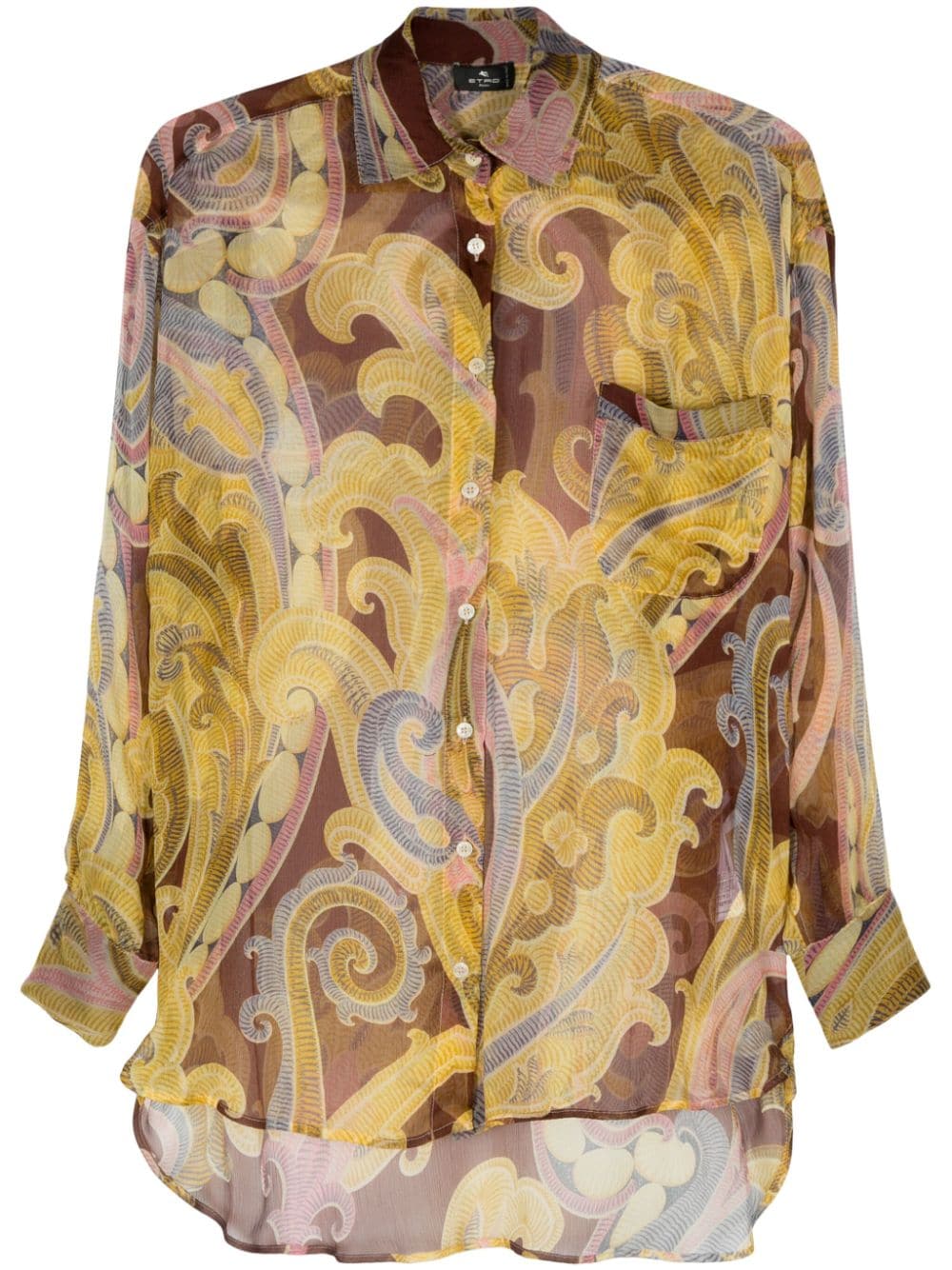 ETRO Floral Print Silk Shirt - Women’s Long Sleeves