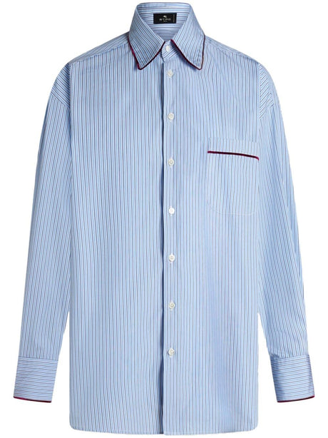 ETRO Cotton Poplin Shirt with Piped Trim for Women