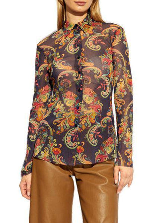 ETRO Luxurious Poliamida Long Sleeve Shirt for Women