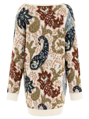 ETRO Oversized Knit Jacquard Maxi Cardigan