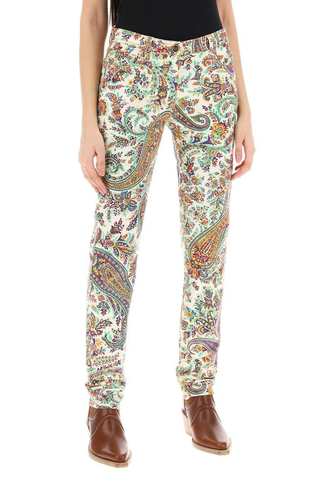 ETRO Multicolor Paisley Cotton Jeans for Women