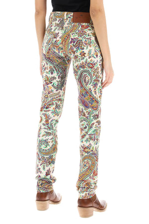 ETRO Multicolor Paisley Cotton Jeans for Women