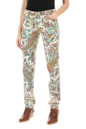 ETRO Multicolor Paisley Cotton Jeans for Women