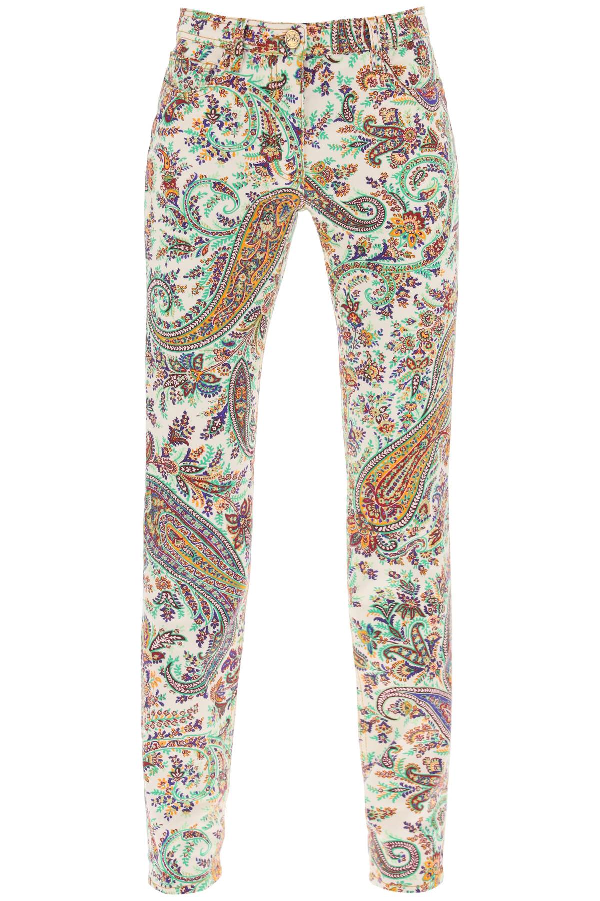 ETRO Multicolor Paisley Cotton Jeans for Women