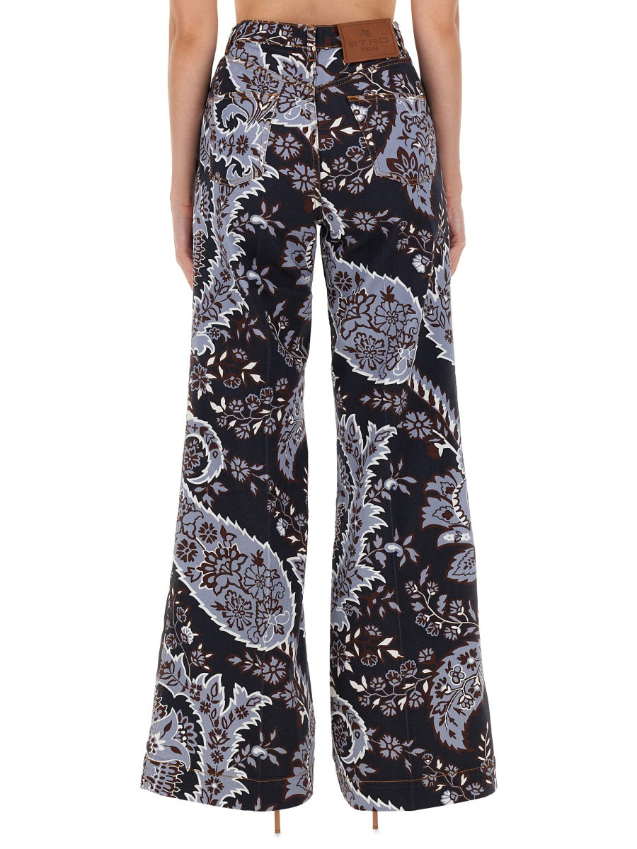 ETRO Paisley Print Flare Jeans - Size 27