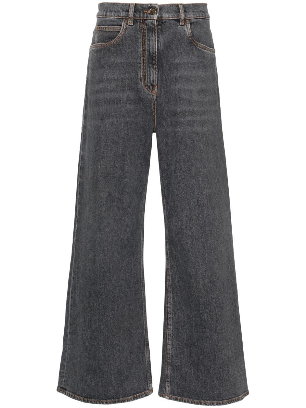 ETRO Chic Grey Cotton Denim Jeans