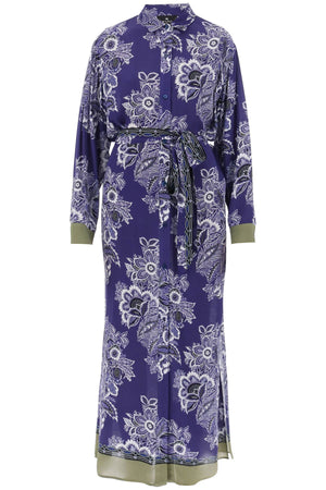 ETRO Maxi Chemisier Dress with Bandana Floral Print