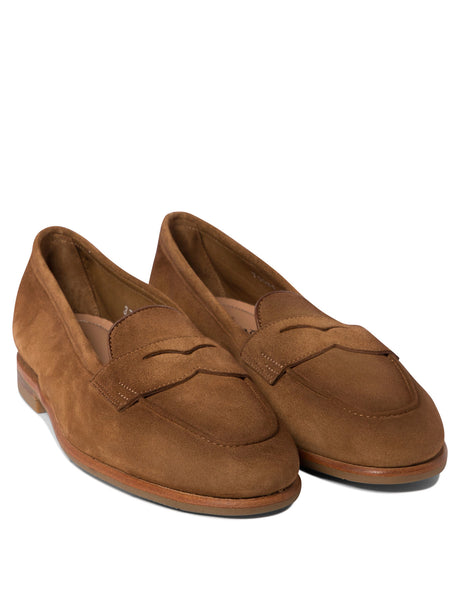 SANTONI Elegant Suede Carla Loafers for Women