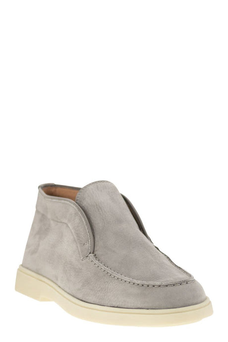 SANTONI Elegant Nubuck Desert Ankle Boots for Women