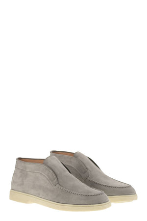 SANTONI Elegant Nubuck Desert Ankle Boots for Women