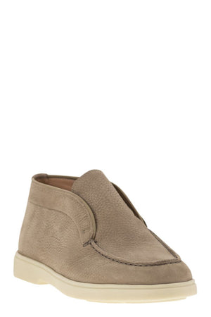 SANTONI Elegant Nubuck Desert Ankle Boots for Women