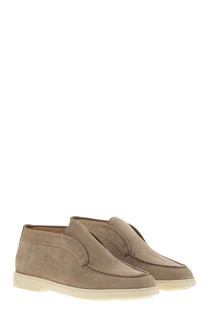 SANTONI Elegant Nubuck Desert Ankle Boots for Women