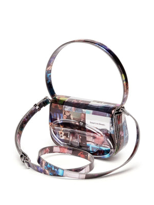 DIESEL Iconic Multi-Color Shoulder Handbag with Unique Print