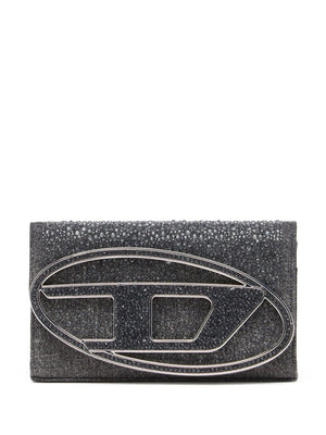 DIESEL Crystal Embellished Mini Denim Wallet