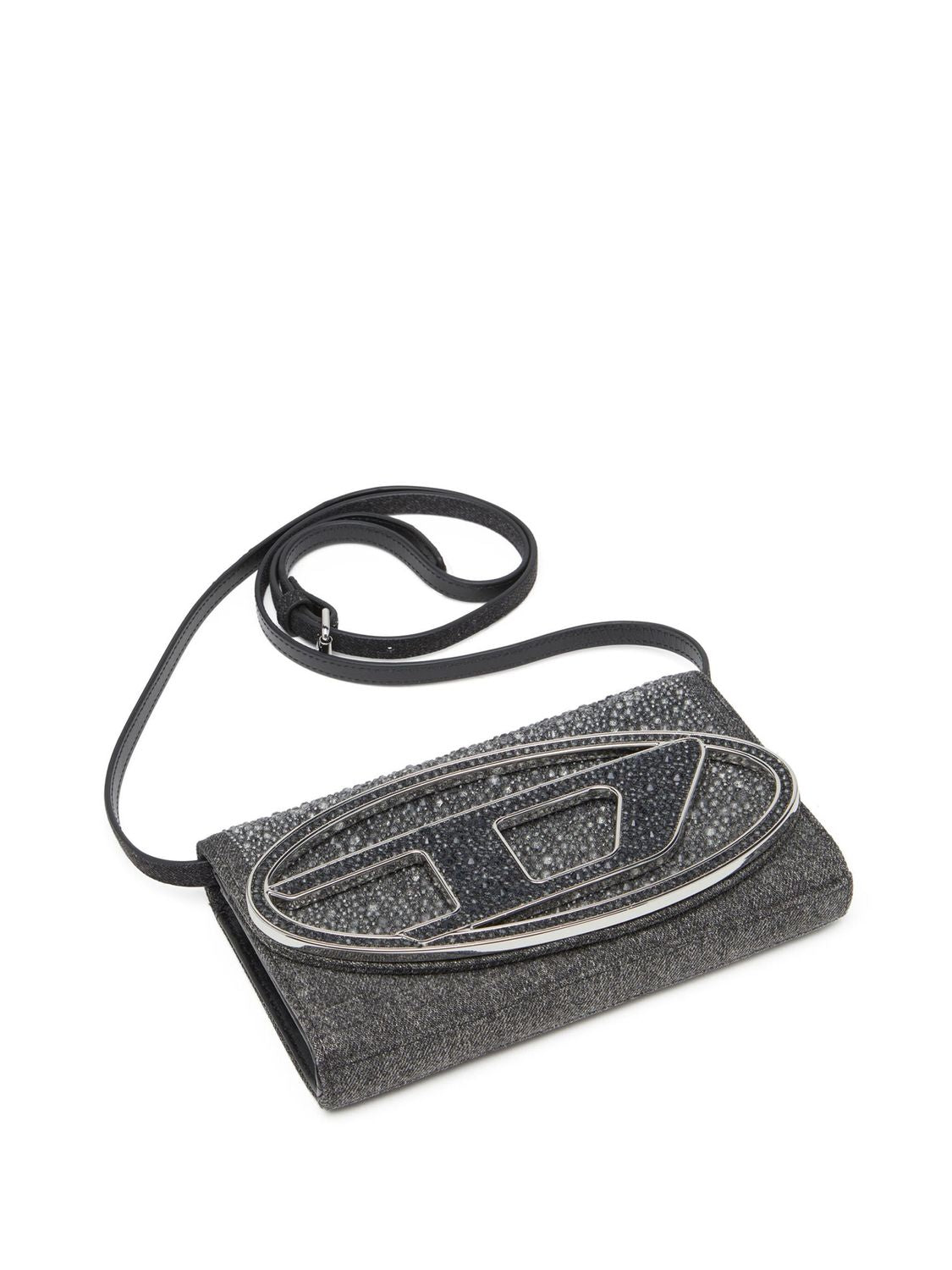 DIESEL Crystal Embellished Mini Denim Wallet