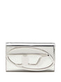 DIESEL Silver Elegance Mini Wallet Chain Bag