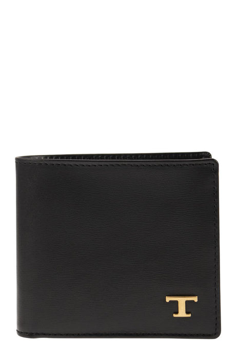 TOD'S Mini Leather Wallet with Timeless Logo