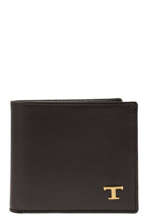 TOD'S Mini Leather Wallet with Timeless Logo