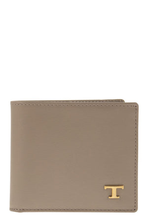 TOD'S Mini Leather Wallet with Timeless Logo