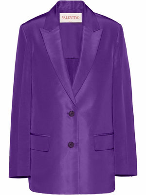 VALENTINO Purple Single-Breasted Jacket for Women | SS22 Collection