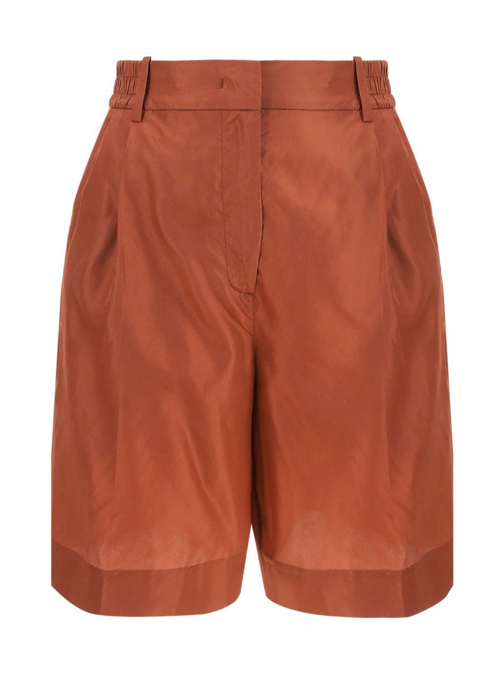 VALENTINO Gingerbread Print Silk Bermuda Shorts for Women