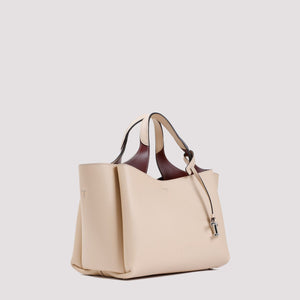 TOD'S Sleek Nude Leather Tote Bag for Women - SS24 Collection