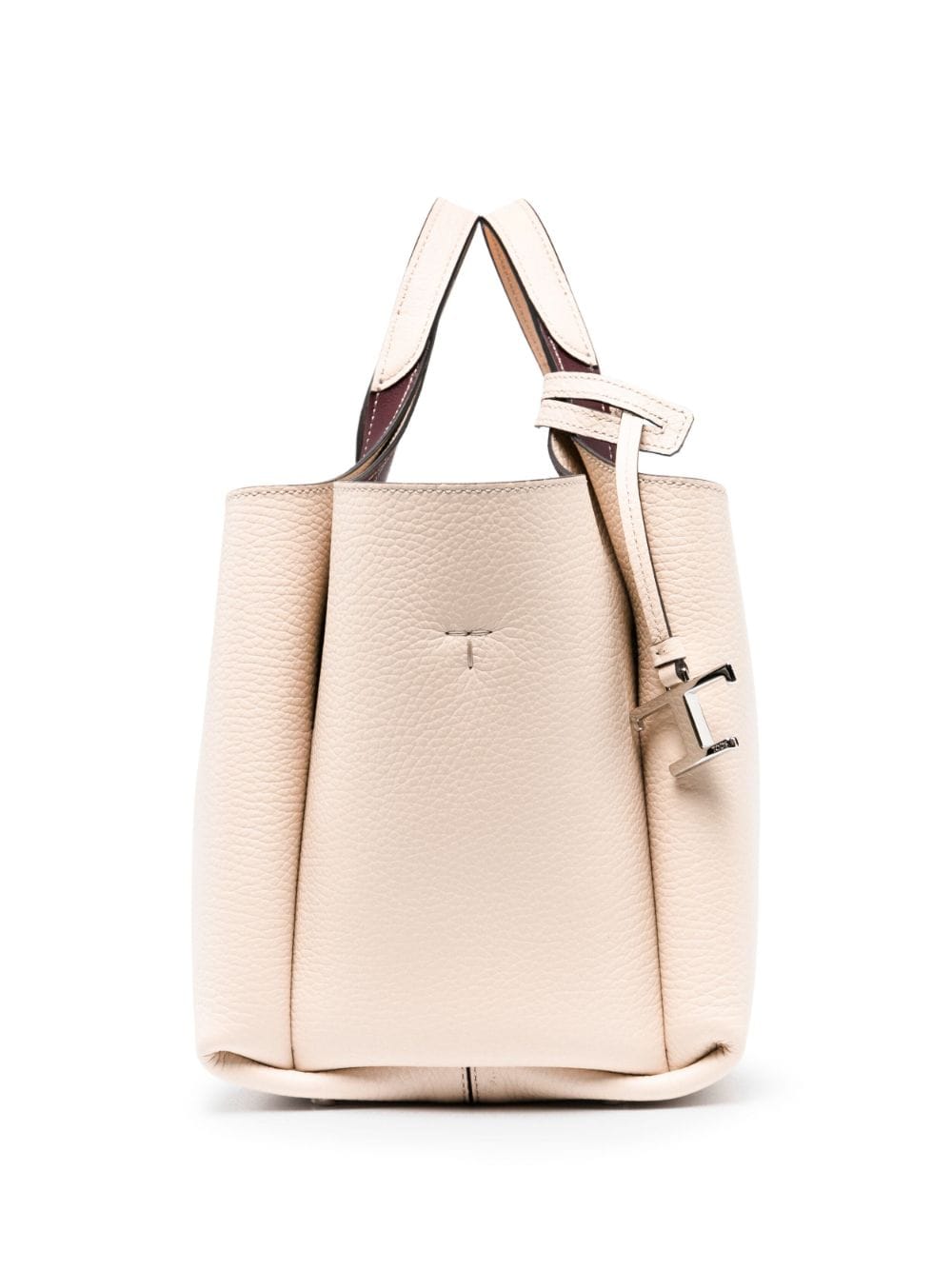 TOD'S Sleek Nude Leather Tote Bag for Women - SS24 Collection