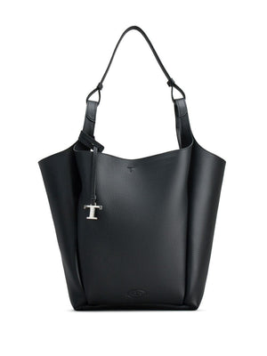 TOD'S Logo-Embellished Leather Tote Handbag