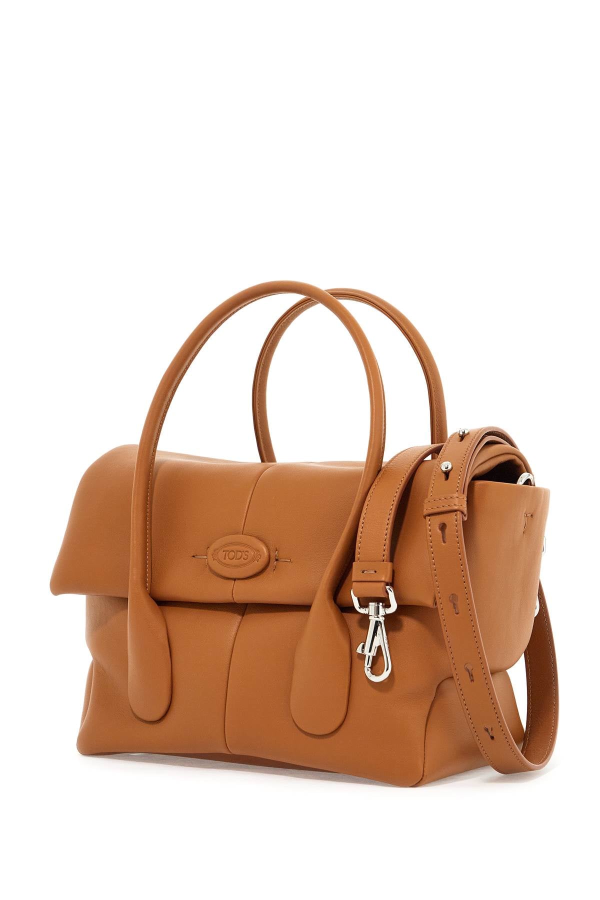 TOD'S Natural Grain Leather Reverse DI Handbag - Women’s Mini Fashion Accessory