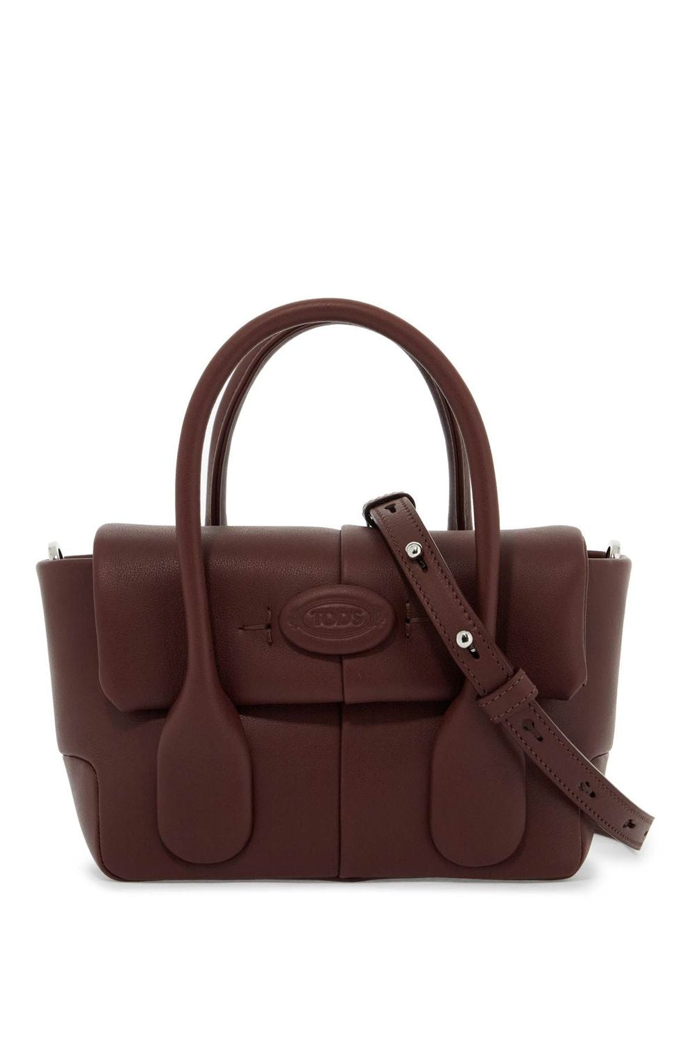 TOD'S Natural Grain Leather Reverse DI Handbag - Women’s Mini Fashion Accessory