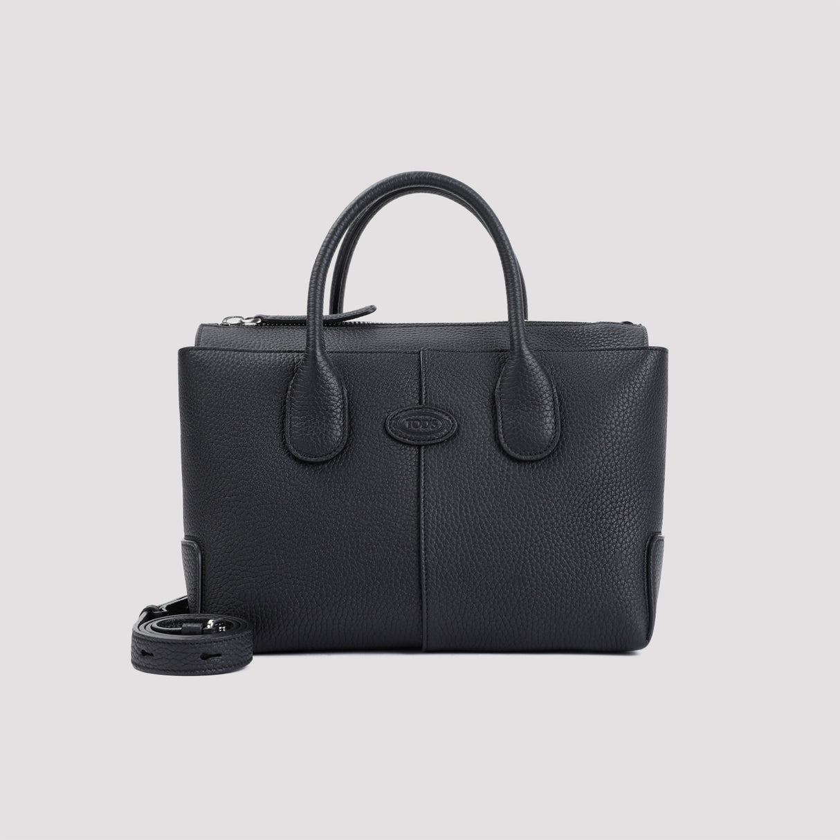 TOD'S Elegant Grained Calf Leather Handbag 32x21x15 cm