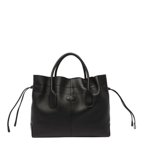 TODS Mini Black Leather Handbag with Adjustable Strap