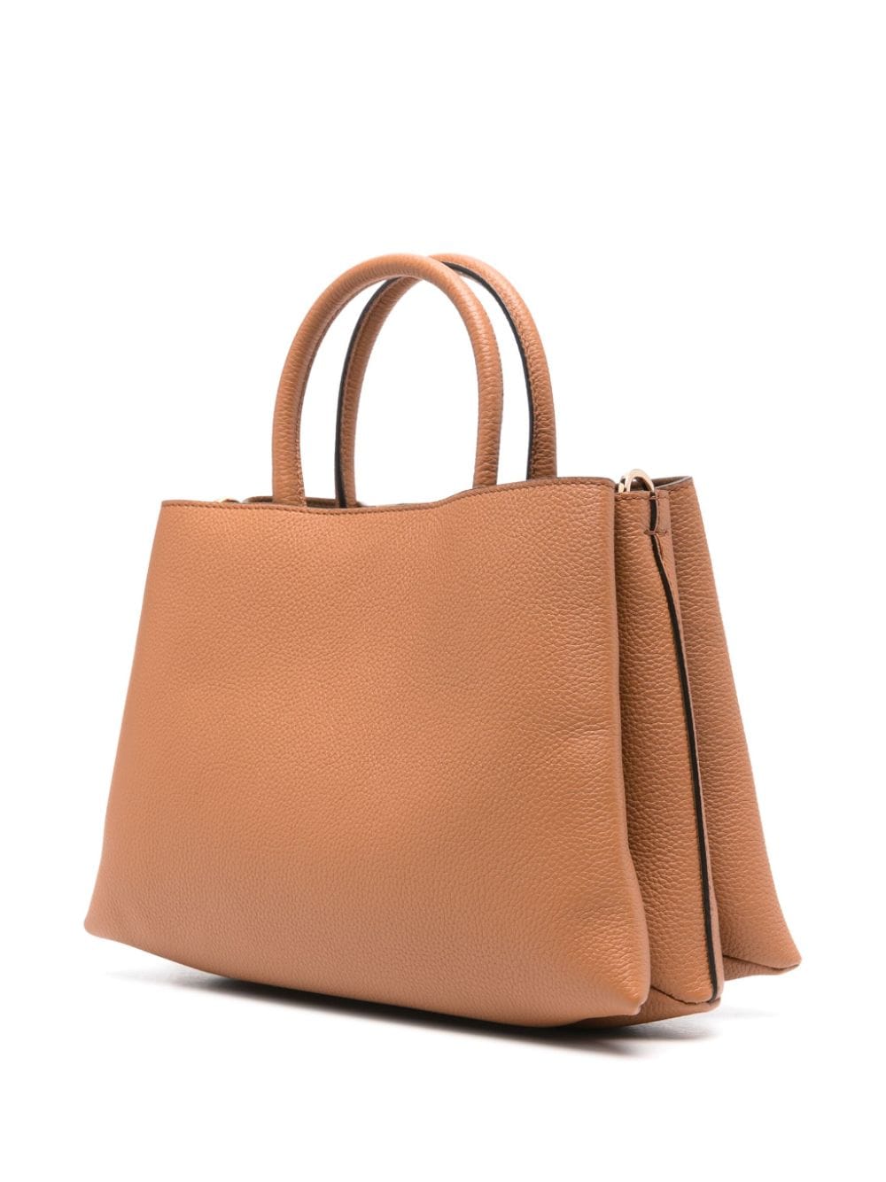 TOD'S Timeless Mini Shopper Handbag in Brown - W:11" H:7.7" D:4.7"