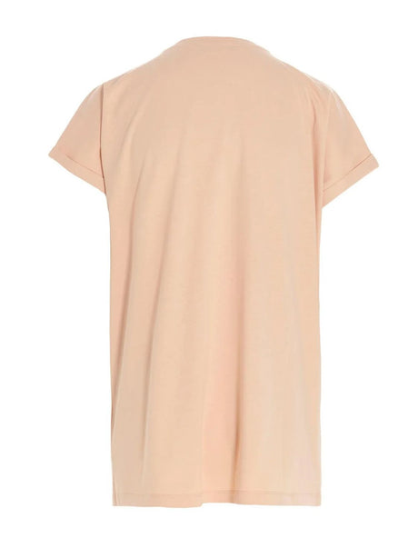 BALMAIN Embellished Pink Crewneck T-Shirt for Women - SS22 Collection