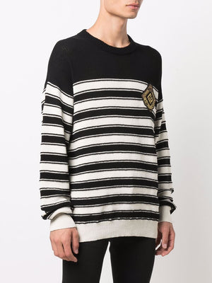 BALMAIN Men's Black Sailor Pullover for SS22