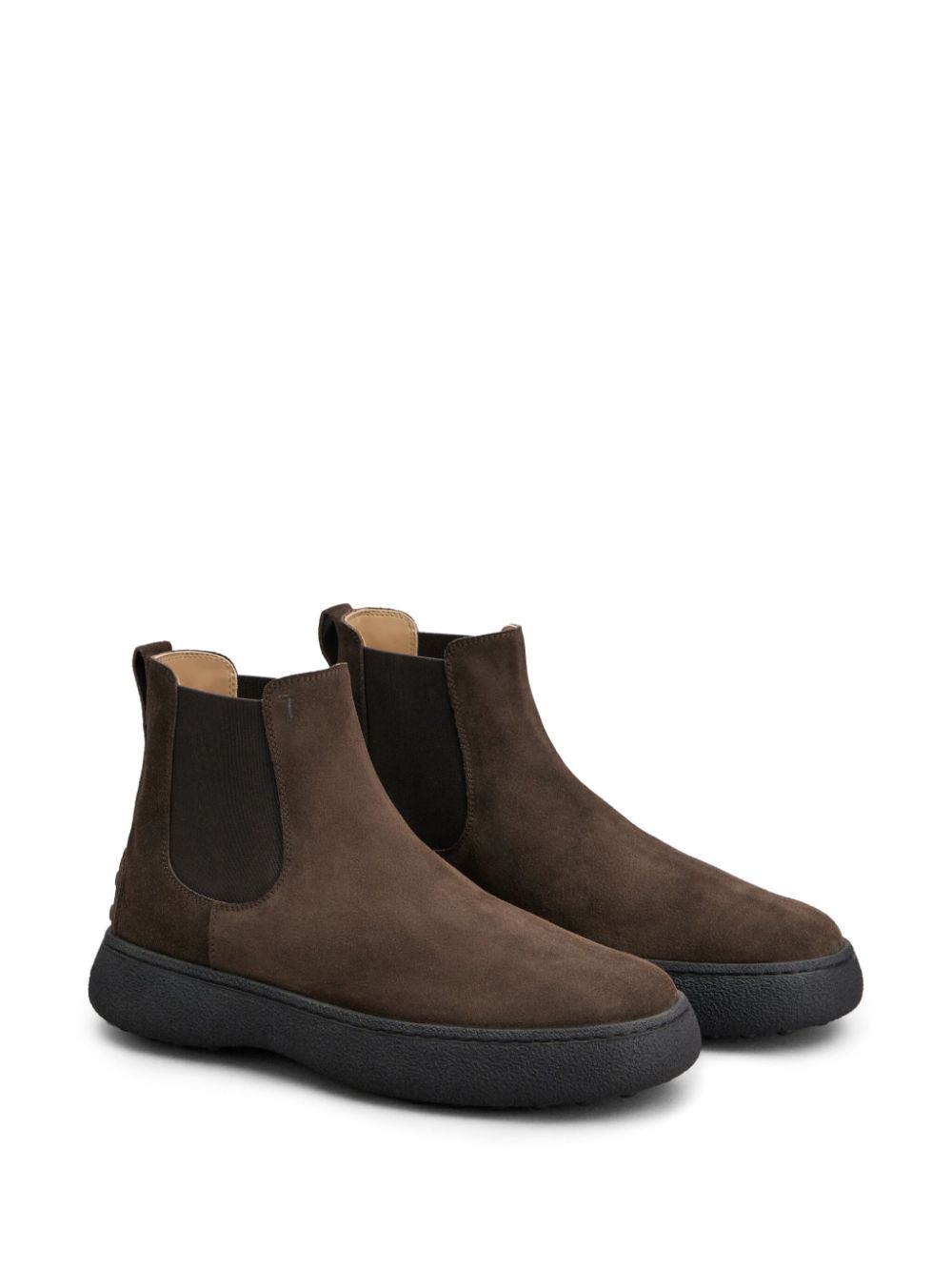 TOD'S Men's Leather Chelsea Boots with Round Toe Design