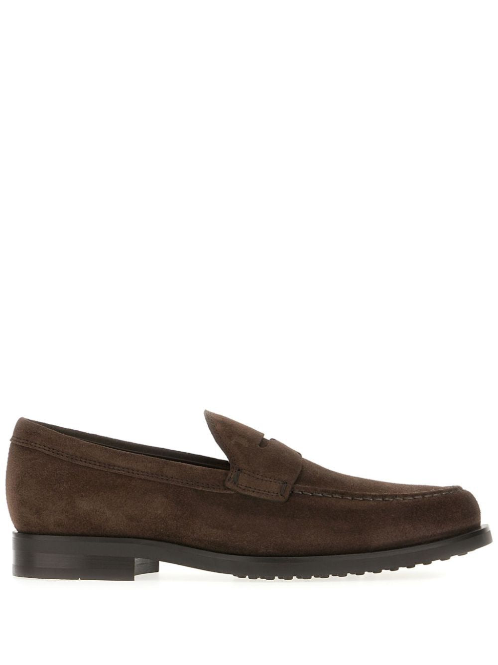 TODS Men's Classic Suede Loafers with Rubber Sole