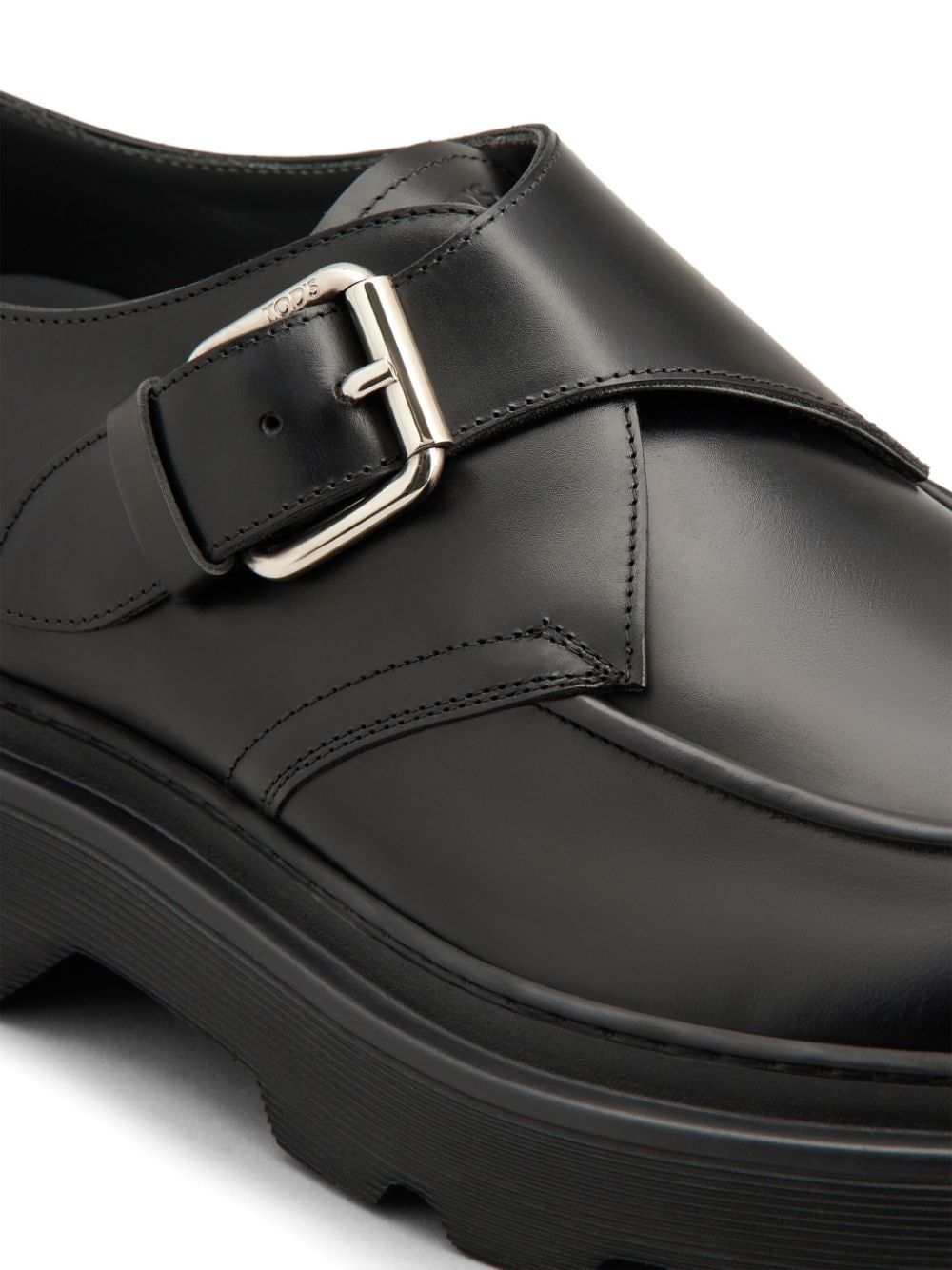 TOD'S Sleek Monk Strap Leather Moccasins