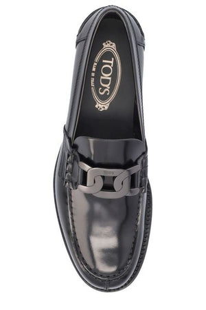 TOD'S Black Suede Loafers for Men from FW23 Collection