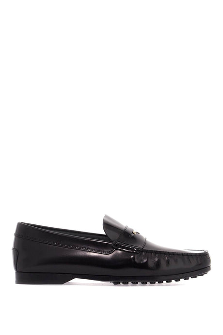 TOD'S Brushed Leather Penny Loafers for Men