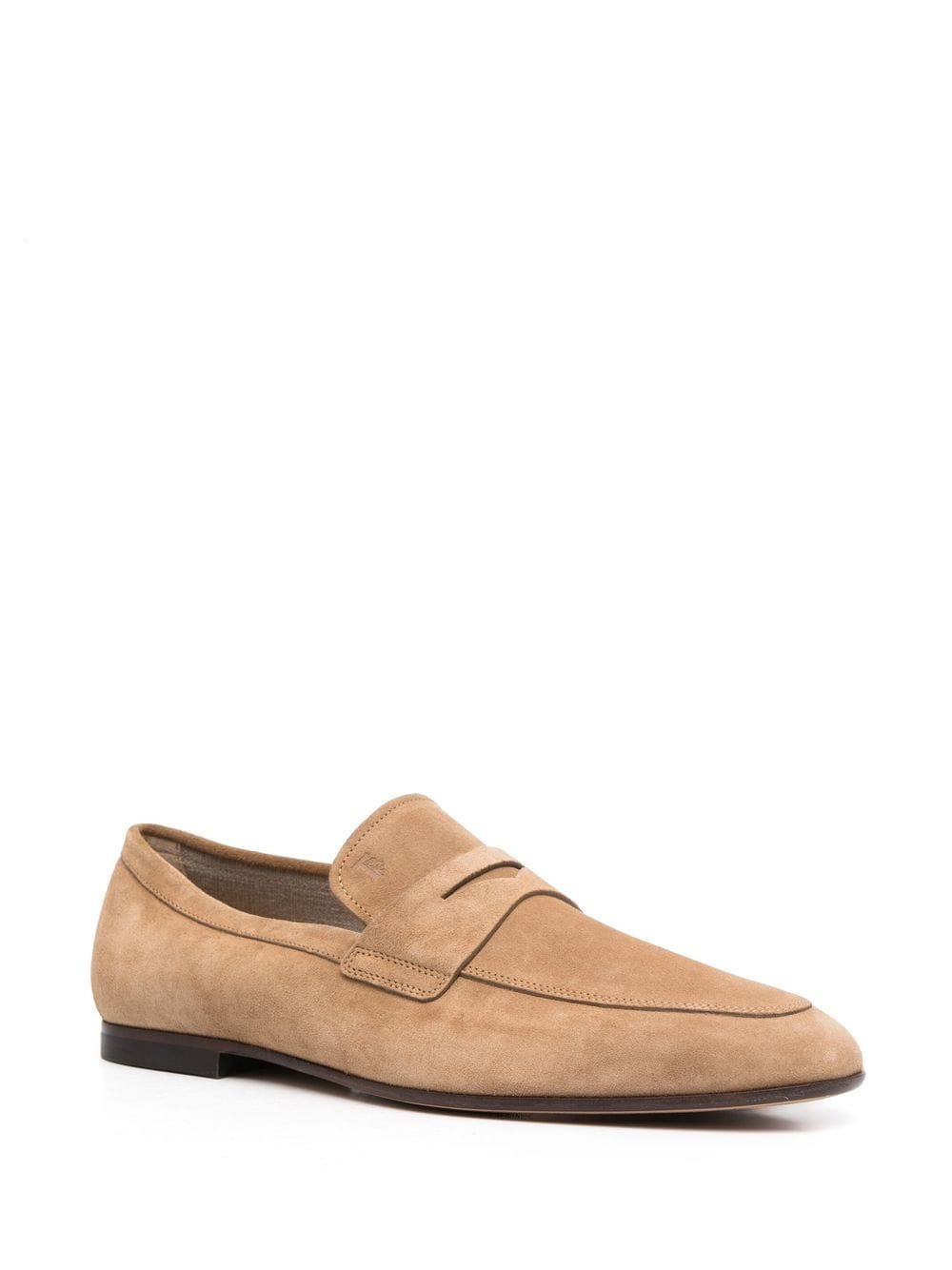 TODS Men's Classic Suede Loafer with Leather Sole - Beige